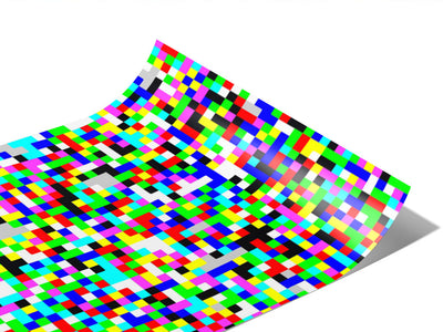 White Noise Pixel Vinyl Wraps~Rwraps Series 914 Digitally Printed Vinyl Wrap~0