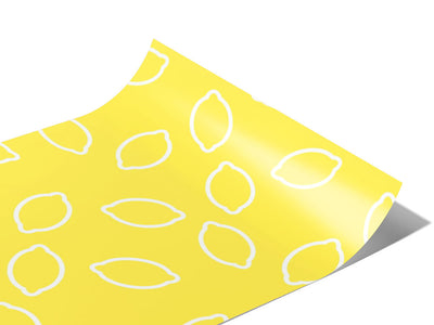White Outline Fruit Vinyl Wraps~Rwraps Series 914 Digitally Printed Vinyl Wrap~0
