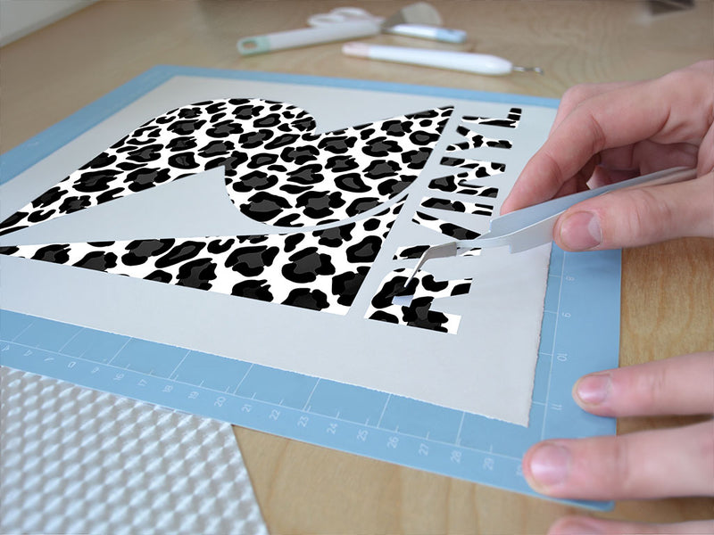 white panther animal print Easy Weed Craft Vinyl