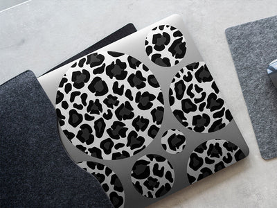 white panther animal print DIY Laptop Stickers