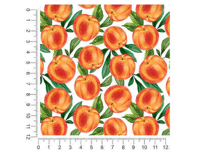 white peachy keen fruit 1ft x 1ft Craft Sheets