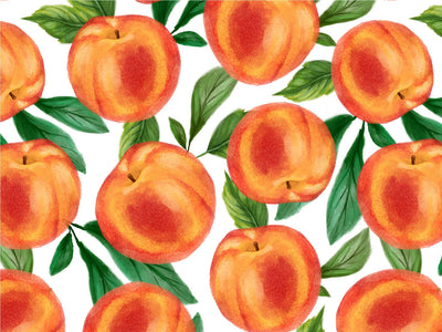 White Peachy Keen Fruit Vinyl Wrap Pattern~Rwraps Series 914 Digitally Printed Vinyl Wrap~0