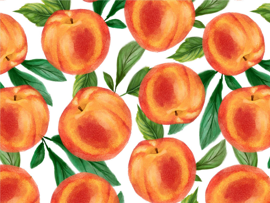 White Peachy Keen Fruit Vinyl Wrap Pattern~Rwraps Series 914 Digitally Printed Vinyl Wrap~0