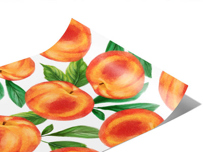 White Peachy Keen Fruit Vinyl Wraps~Rwraps Series 914 Digitally Printed Vinyl Wrap~0