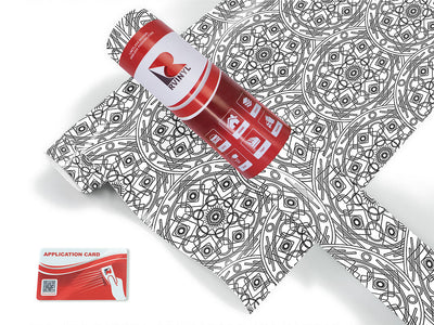 white polygons mandala Craft Vinyl Roll