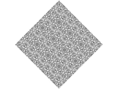White Polygons Mandala Vinyl Wrap Pattern