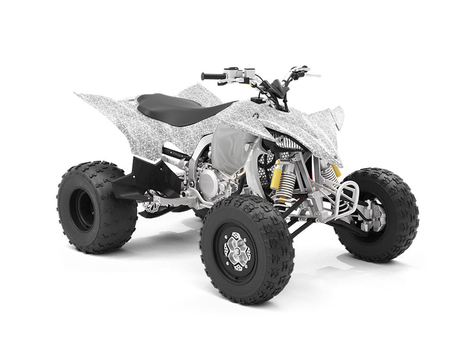 White Polygons Mandala ATV Wrapping Vinyl