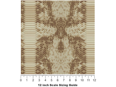 White Python Snake Vinyl Film Pattern Size 12 inch Scale~Rwraps White Python Snake Sizing Chart~3