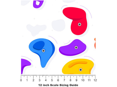 White Rock Wall Sport Vinyl Film Pattern Size 12 inch Scale~Rwraps White Rock Wall Sport Sizing Chart~2