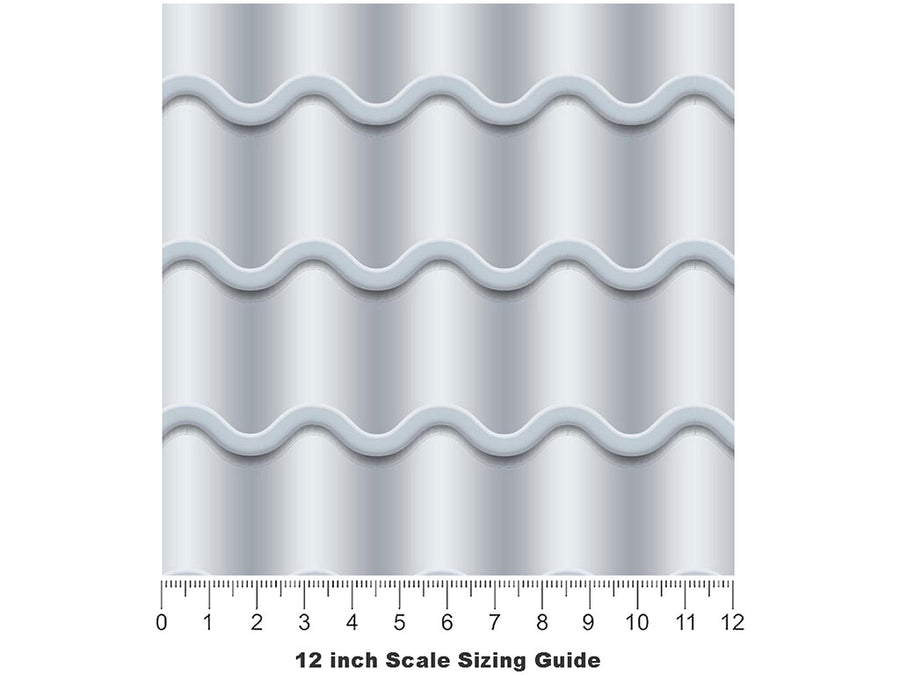 White Tile Vinyl Film Pattern Size 12 inch Scale~Rwraps White Tile Sizing Chart~3