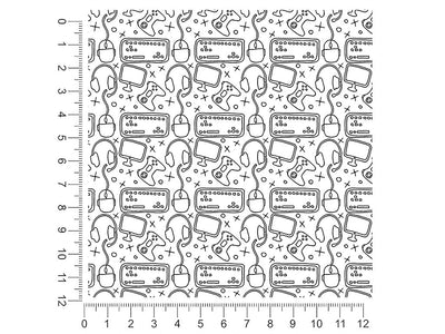 white setup gaming 1ft x 1ft Craft Sheets