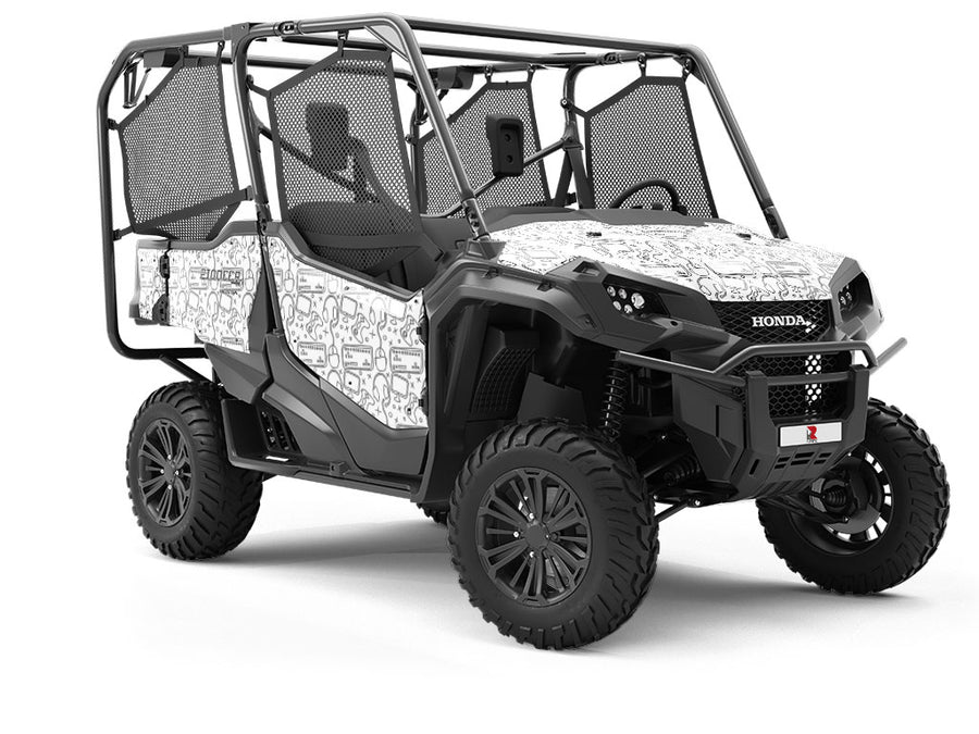 White Setup Gaming Utility Vehicle Vinyl Wrap