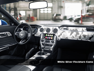 White Silver Flecktarn Camo Dash Kit Finish