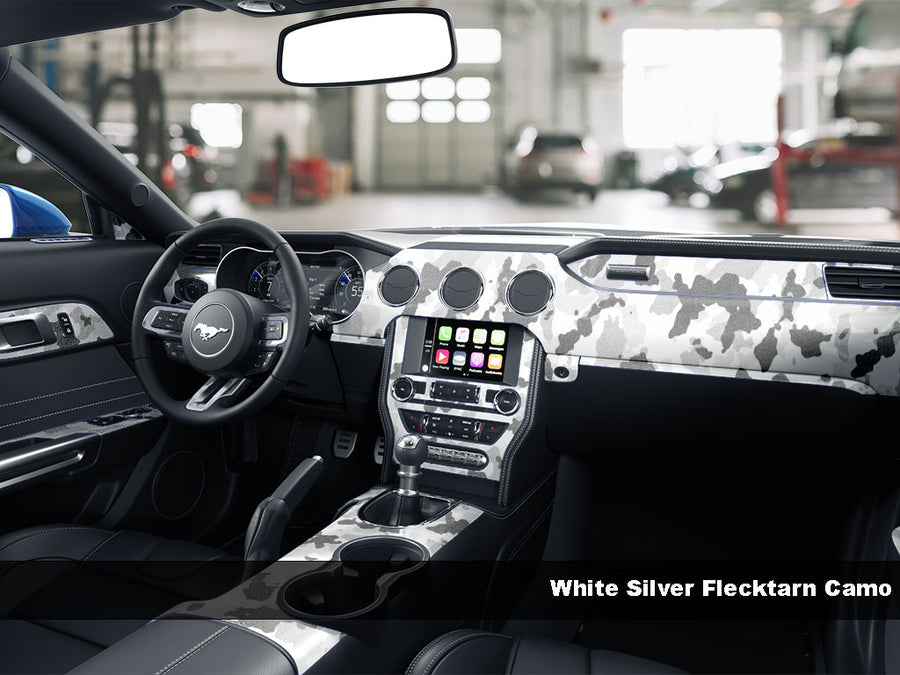 White Silver Flecktarn Camo Dash Kit Finish
