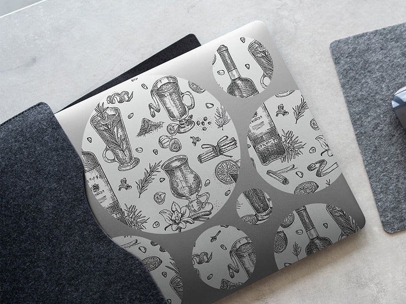 white spiced alcohol DIY Laptop Stickers