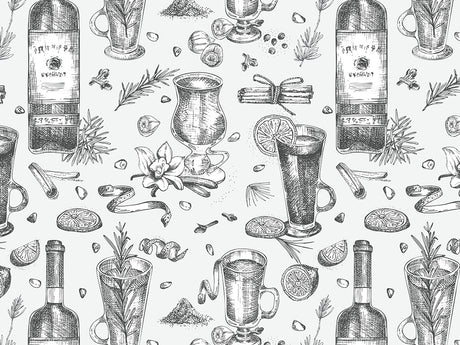 White Spiced Alcohol Vinyl Wrap Pattern~Rwraps Series 914 Digitally Printed Vinyl Wrap~0