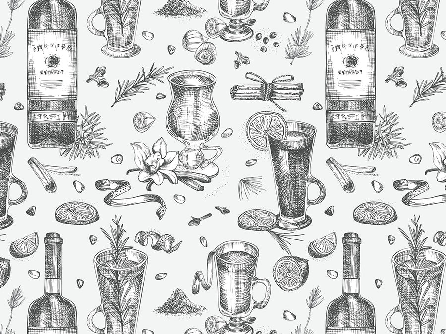 White Spiced Alcohol Vinyl Wrap Pattern~Rwraps Series 914 Digitally Printed Vinyl Wrap~0