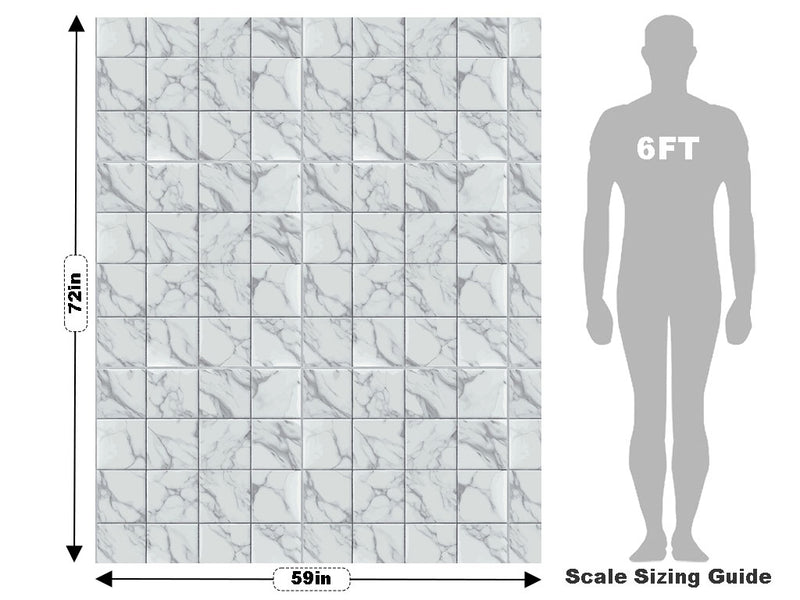 White Square Tile Vehicle Wrap Scale~Rwraps Series 914 White Square Tile Measurements~2