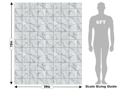 White Square Tile Vehicle Wrap Scale~Rwraps Series 914 White Square Tile Measurements~2