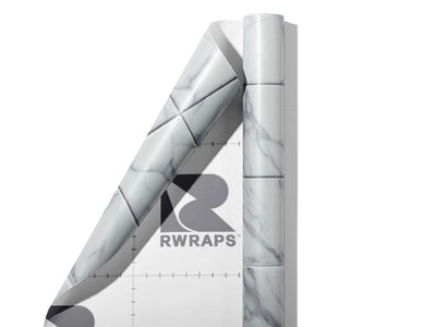 White Square Tile Wrap Film Sheets~Rwraps Series 914 White Square Tile Scrolled Sheet~4