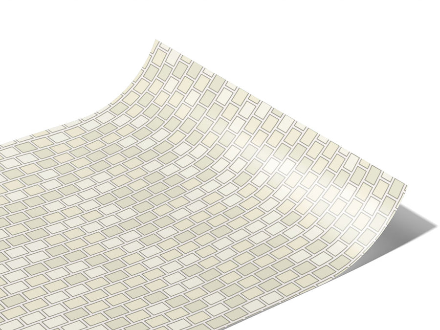 White  Brick Vinyl Wraps~Rwraps Series 914 Digitally Printed Vinyl Wrap~1