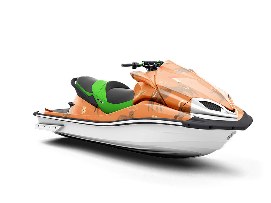 White Tail Animal Jet Ski Vinyl Customized Wrap