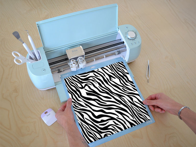 white tiger animal print Cricut Compatible Vinyl