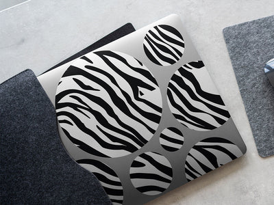 white tiger animal print DIY Laptop Stickers