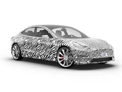 White Tiger Vehicle Vinyl Wrap