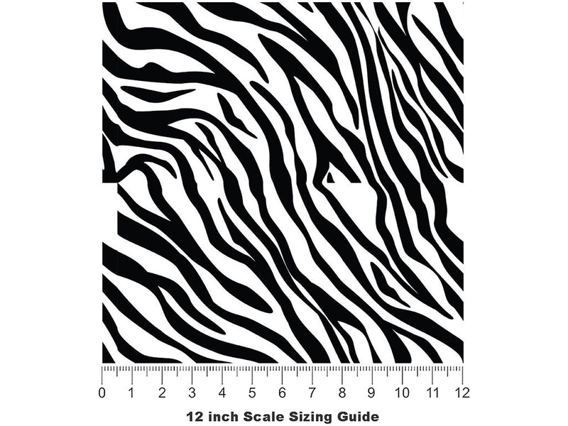 White Tiger Vinyl Film Pattern Size 12 inch Scale~Rwraps White Tiger Sizing Chart~3