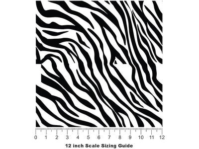 White Tiger Vinyl Film Pattern Size 12 inch Scale~Rwraps White Tiger Sizing Chart~3