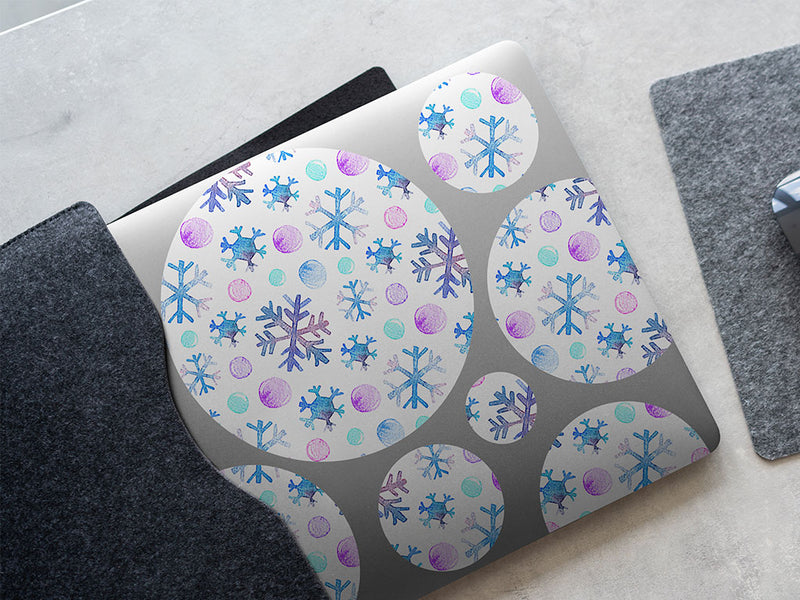 white tile snowflake DIY Laptop Stickers