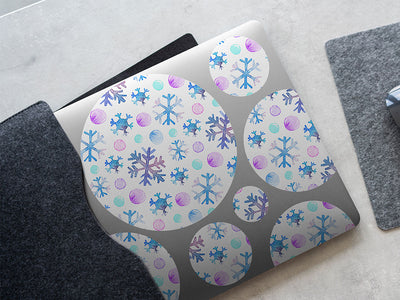 white tile snowflake DIY Laptop Stickers