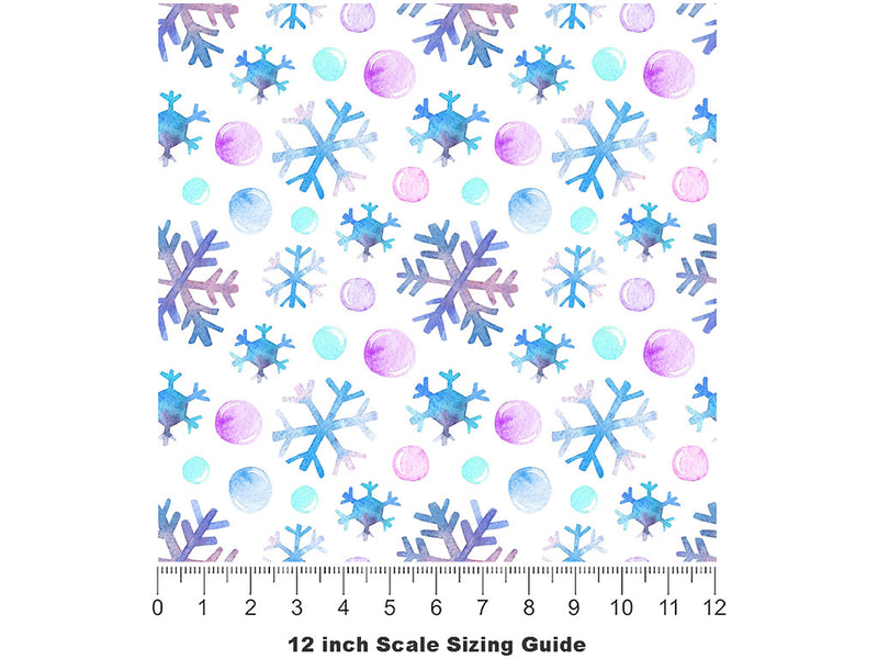 White Tile Snow Vinyl Film Pattern Size 12 inch Scale~Rwraps White Tile Snow Sizing Chart~2