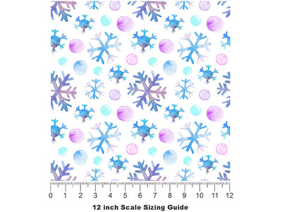 White Tile Snow Vinyl Film Pattern Size 12 inch Scale~Rwraps White Tile Snow Sizing Chart~2