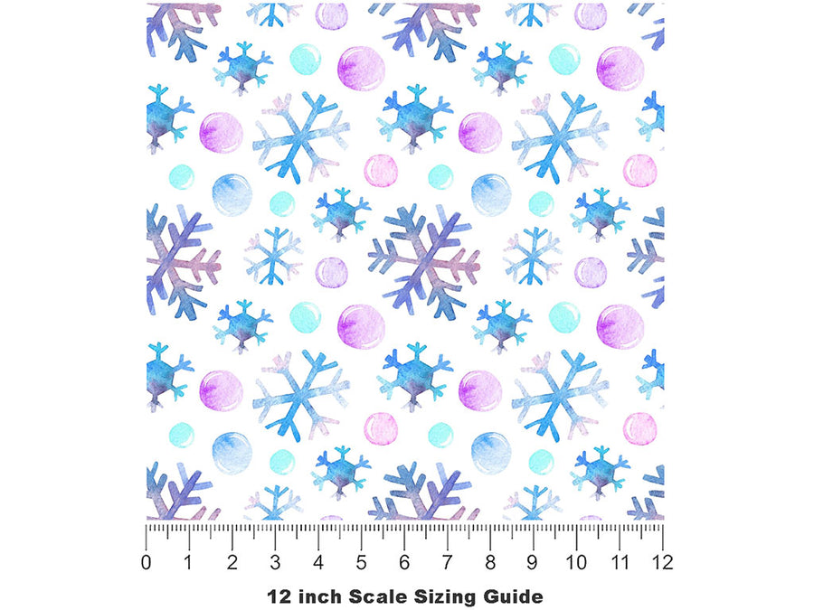 White Tile Snow Vinyl Film Pattern Size 12 inch Scale~Rwraps White Tile Snow Sizing Chart~2