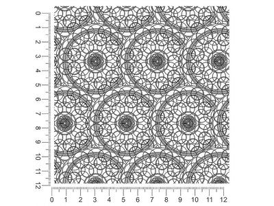 white venn mandala 1ft x 1ft Craft Sheets