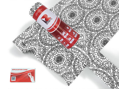 white venn mandala Craft Vinyl Roll