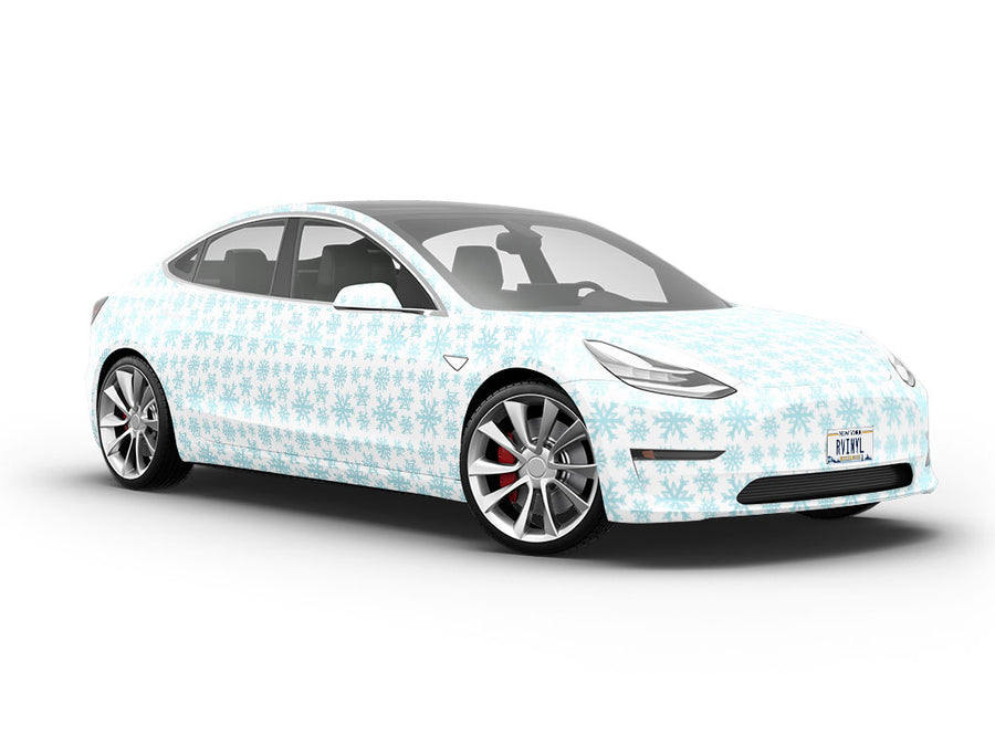 White Winter Snow Vehicle Vinyl Wrap