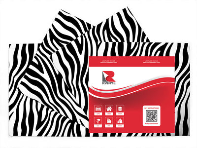 white zebra animal print Craft Vinyl Sheet Pack