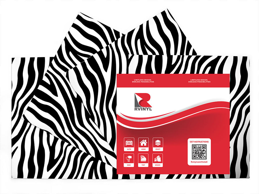 white zebra animal print Craft Vinyl Sheet Pack