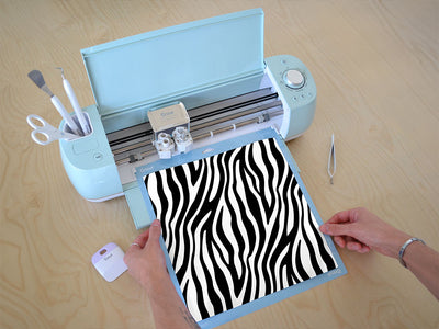 white zebra animal print Cricut Compatible Vinyl