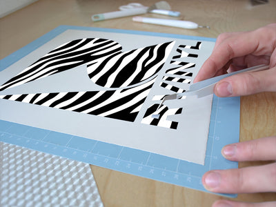white zebra animal print Easy Weed Craft Vinyl