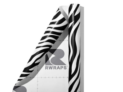 White Zebra Wrap Film Sheets~Rwraps Series 914 White Zebra Scrolled Sheet~5