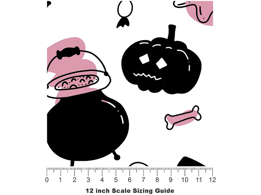 Wiccan Hipster Witch Vinyl Film Pattern Size 12 inch Scale~Rwraps Wiccan Hipster Witch Sizing Chart~2