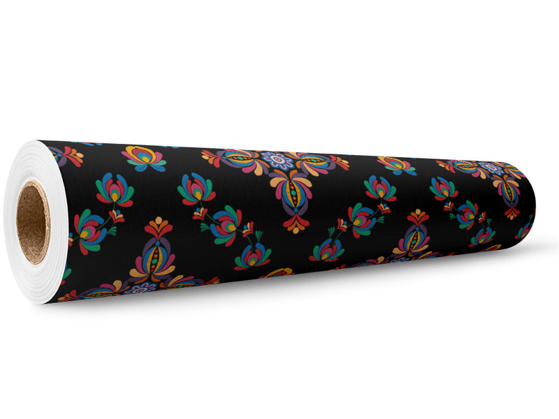 Wicked Flower Art Deco Wrap Film Wholesale Roll~Rwraps Series 914 Digitally Printed Vinyl Roll~5