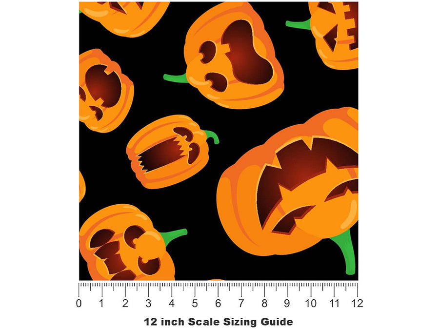 Wicked Smiles Halloween Vinyl Film Pattern Size 12 inch Scale~Rwraps Wicked Smiles Halloween Sizing Chart~2