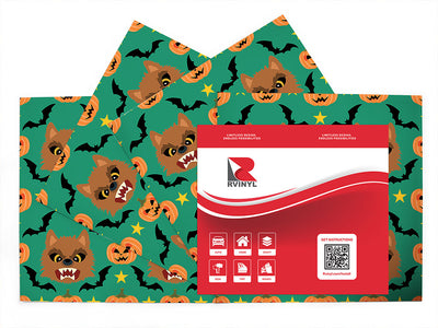 wicked werewolf halloween Craft Vinyl Sheet Pack