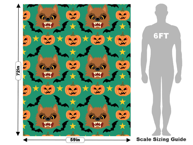 Wicked Werewolf Halloween Vehicle Wrap Scale~Rwraps Series 914 Wicked Werewolf Halloween Measurements~1