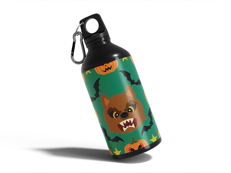 wicked werewolf halloween Water Bottle DIY Stickers